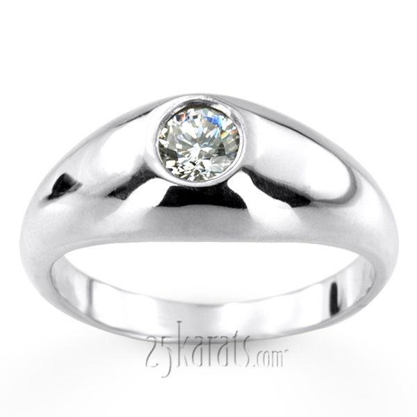 0.50 ct. Solitaire Diamond Men Ring - view 3