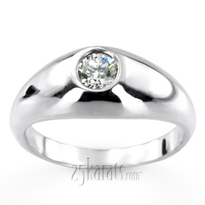 0.50 ct. Solitaire Diamond Men Ring - view 3 of 6