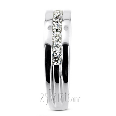 0.56 ct. Round Cut Channel Set Men's Diamond Ring - view 6 of 6