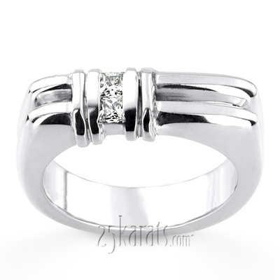 0.20 ct. Princess Cut Diamond Man Ring - view 4 of 6