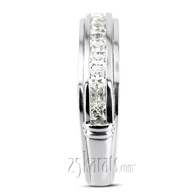 1.54 ct. Princess Cut Channel Set Diamond Men Ring - view 6 of 6