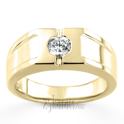 0.35 ct. Solitaire Diamond Man Ring - view 3 of 6