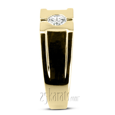 0.35 ct. Solitaire Diamond Man Ring - view 5 of 6