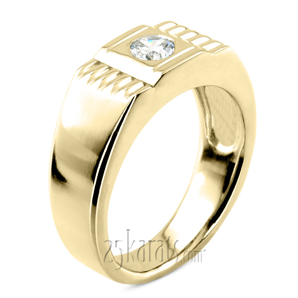 0.35 ct. Solitaire Diamond Men Ring - view 2