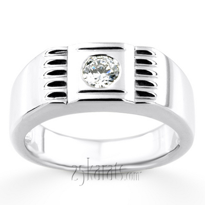 0.35 ct. Solitaire Diamond Men Ring - view 3 of 6