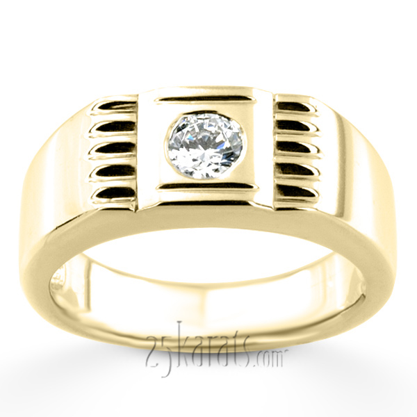 0.35 ct. Solitaire Diamond Men Ring - view 4