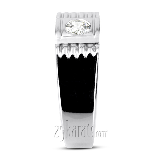 0.35 ct. Solitaire Diamond Men Ring - view 5