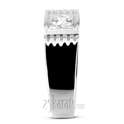 0.35 ct. Solitaire Diamond Men Ring - view 5 of 6