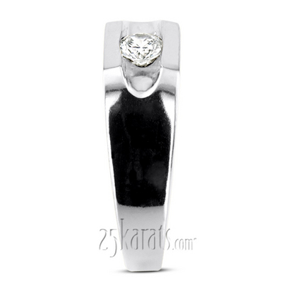 0.35 ct. Solitaire Tension Set Diamond Men Ring - view 6 of 6