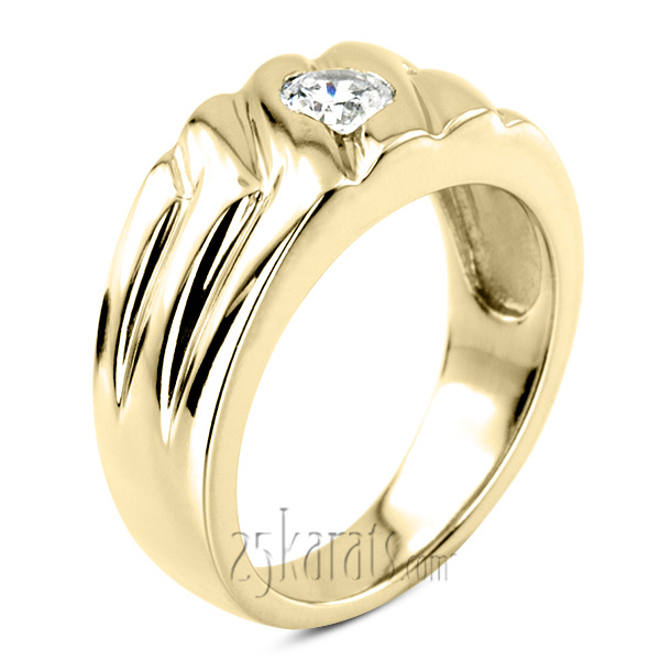 0.35 ct. Solitaire Diamond Men Ring - view 2