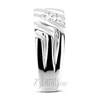 0.35 ct. Solitaire Diamond Men Ring - view 5 of 6