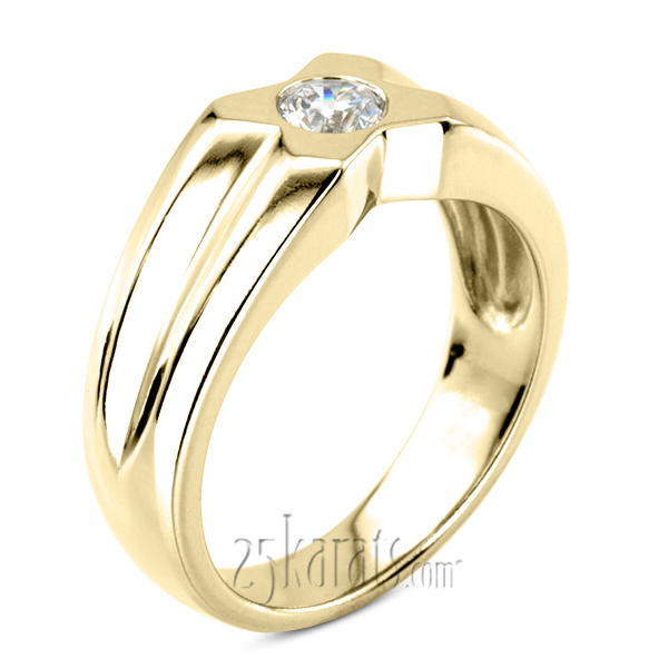 0.35 ct. Solitaire Diamond Men Ring - view 2