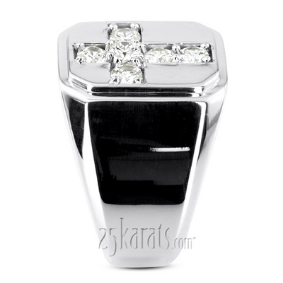 0.90 ct. Religious Diamond Man Ring - view 6 of 6