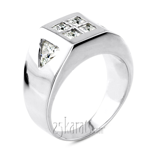 1.38 ct. Multi-shape Diamond Man Ring - view 2