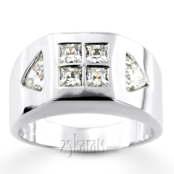 1.38 ct. Multi-shape Diamond Man Ring - view 3