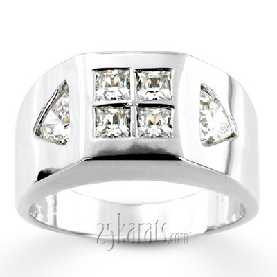 1.38 ct. Multi-shape Diamond Man Ring - view 3 of 6