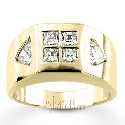 1.38 ct. Multi-shape Diamond Man Ring - view 4 of 6