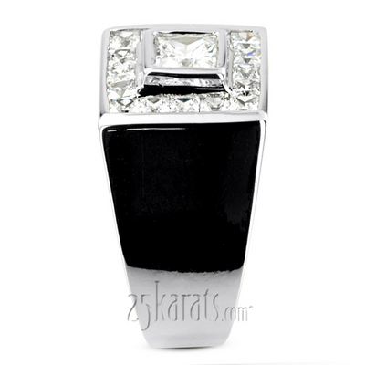 1.62 ct. Princess Cut Channel Set Mens Diamond  Ring - view 6 of 6