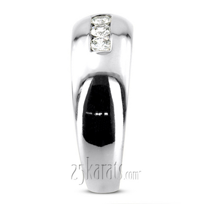 0.30 ct. Three Stone Round Cut Diamond Men Ring - view 5 of 6