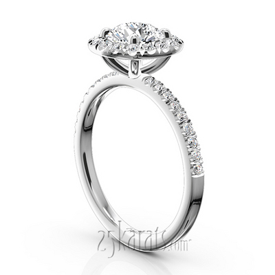 Hand Forged Micro Pave Set Diamond Engagement Ring (1/2 ct. t.w.) - view 4 of 9