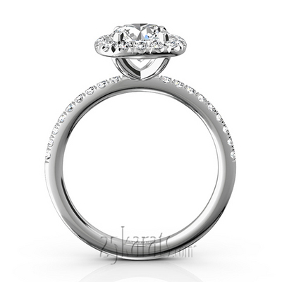 Hand Forged Micro Pave Set Diamond Engagement Ring (1/2 ct. t.w.) - view 7 of 9