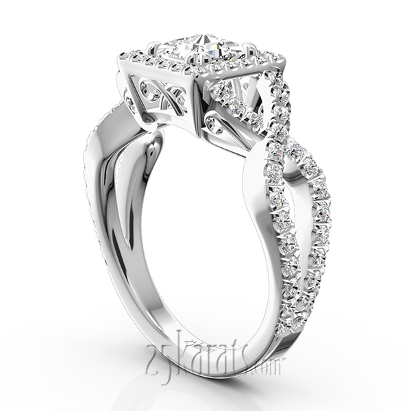 Infinite Love Halo Diamond Engagement Ring (3/4 ct. t.w.) - view 4