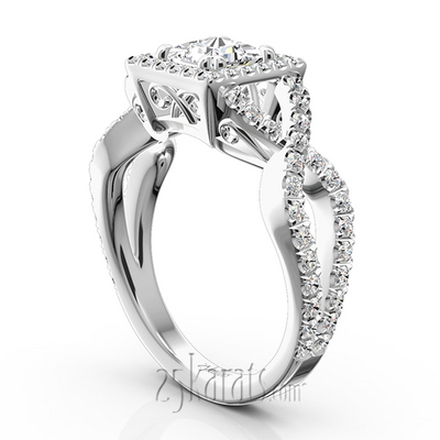 Infinite Love Halo Diamond Engagement Ring (3/4 ct. t.w.) - view 4 of 9