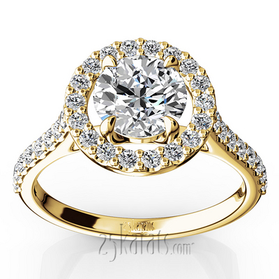 Celebration Halo Micro Pave Set Diamond Engagement Ring (1/2 ct. t.w.) - view 2 of 11