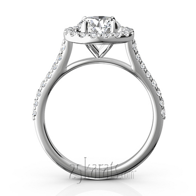 Celebration Halo Micro Pave Set Diamond Engagement Ring (1/2 ct. t.w.) - view 7 of 11