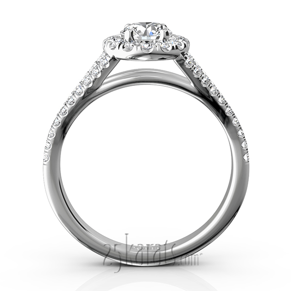 Split Shank Halo Diamond Engagement Ring (1/2 ct. t.w.) - view 7