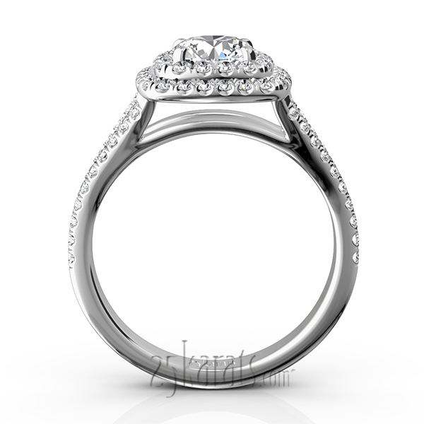 Split Shank Two Tier Halo Engagement Ring (3/4 ct. t.w.) - view 7