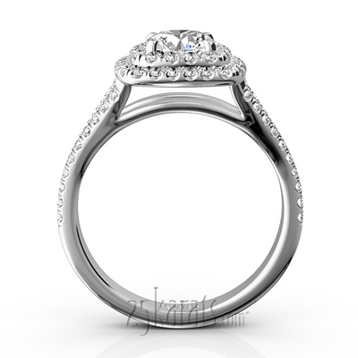 Split Shank Two Tier Halo Engagement Ring (3/4 ct. t.w.) - view 7 of 14