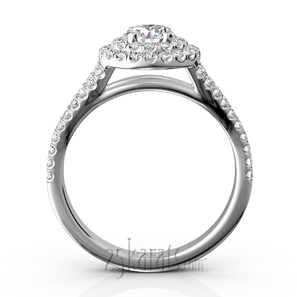 Split Shank Scalloped Micro Pave Engagement Ring (5/8  ct. t.w.) - view 7