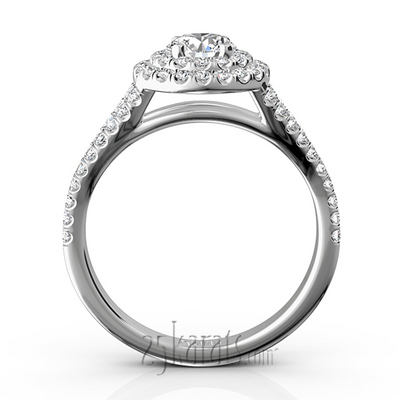 Split Shank Scalloped Micro Pave Engagement Ring (5/8  ct. t.w.) - view 7 of 9