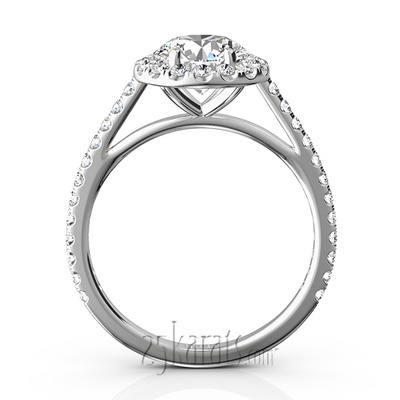 Cathedral Halo Diamond Engagement Ring (0.50 ct. tw) - view 7 of 9