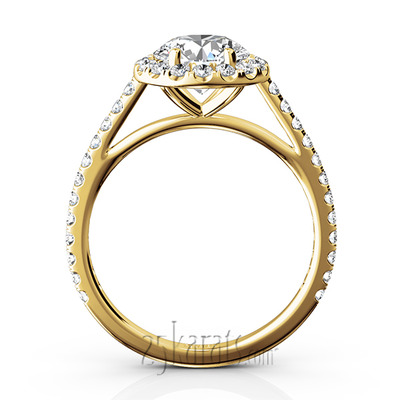 Cathedral Halo Diamond Engagement Ring (0.50 ct. tw) - view 8 of 9