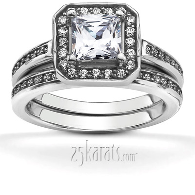 Channel Set Halo Diamond Bridal Ring (0.28 t.c.w.) - view 5 of 5