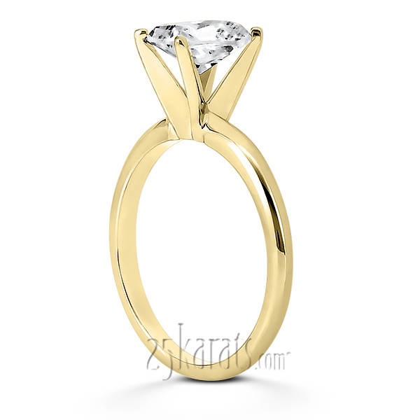 Emerald Cut Solitaire Engagement Ring  - view 2