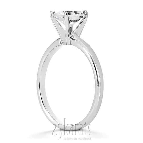 Oval Cut Solitaire Diamond Engagement Ring (0.50 ct.) - view 2