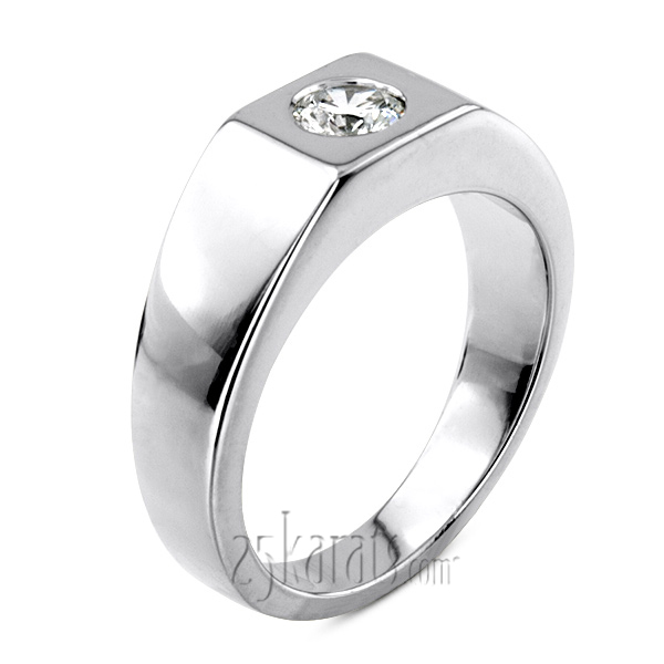 0.50 ct. Solitaire Diamond Man Ring - view 2