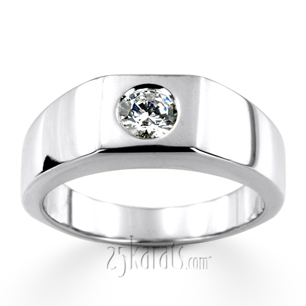 0.50 ct. Solitaire Diamond Man Ring - view 4