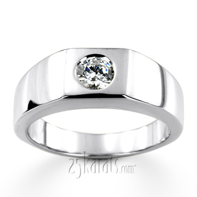 0.50 ct. Solitaire Diamond Man Ring - view 4 of 6