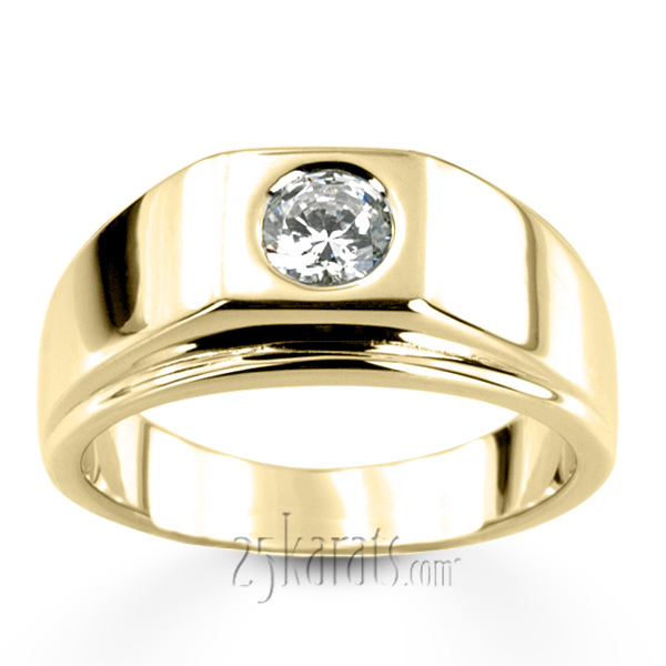 0.50 ct. Solitaire Diamond Men  Ring - view 2