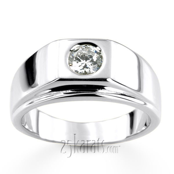 0.50 ct. Solitaire Diamond Men  Ring - view 3