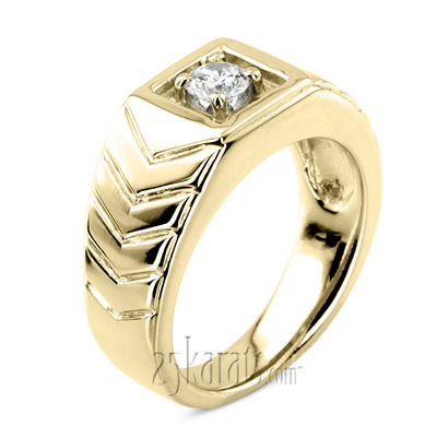 0.35 ct. Solitaire Diamond Men  Ring - view 1 of 6