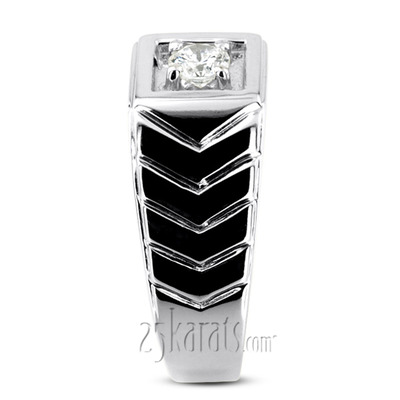 0.35 ct. Solitaire Diamond Men  Ring - view 5 of 6