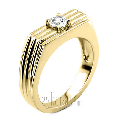 0.35 ct. Solitaire Diamond Men Ring - view 1 of 6