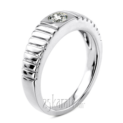 0.35 ct. Solitaire Diamond Men Ring - view 1 of 6