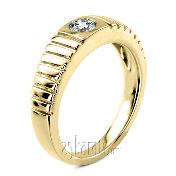 0.35 ct. Solitaire Diamond Men Ring - view 2