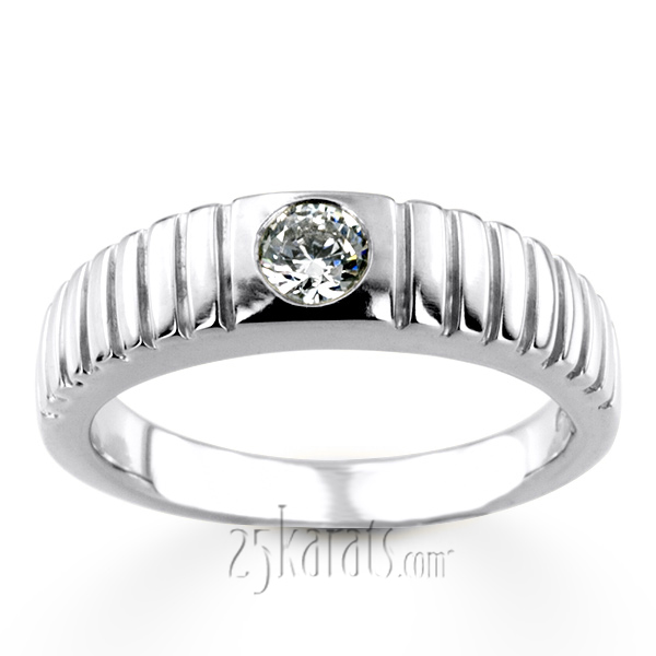 0.35 ct. Solitaire Diamond Men Ring - view 3